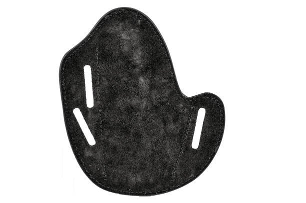 Molded leather holster without handgun. Isolated Gun Holster - Image 1
